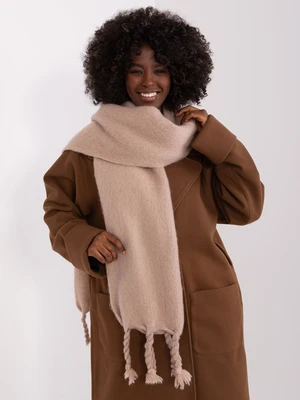 Dark beige long women's scarf