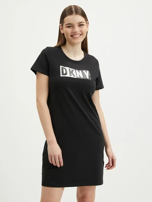 DKNY Two Tone Šaty Černá