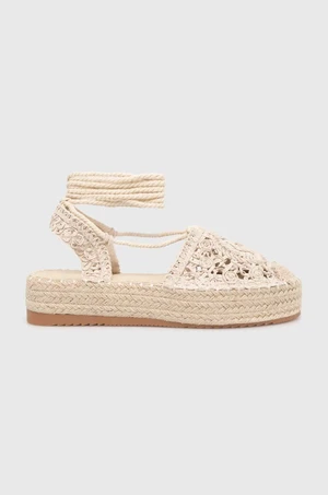 Espadrilky Answear Lab dámské, béžová barva, na platformě