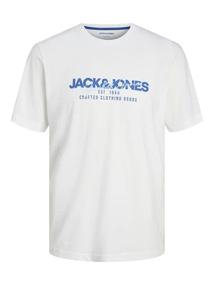 Jack&Jones Pánské triko JJALVIS Standard Fit 12256803 White S