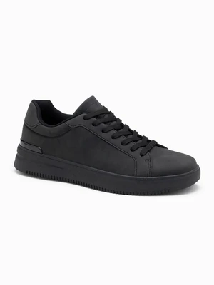 Ombre Casual uniform men's eco nubuck shoes - black