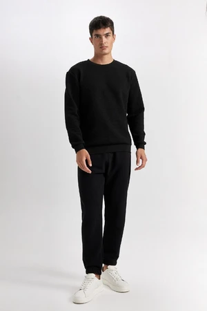 DEFACTO Fit Black Standard Fit Regular Cut Jogger Sweatpants