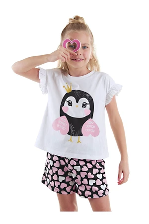 Denokids Heart Owl Girl's Summer T-shirt Shorts Set