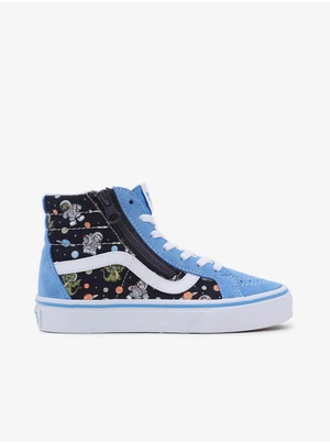 Blue Boys Patterned Ankle Sneakers VANS SK8-Hi Reissue Side Z - Boys