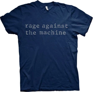 Rage Against The Machine Camiseta de manga corta Original Logo Unisex Navy Blue XL