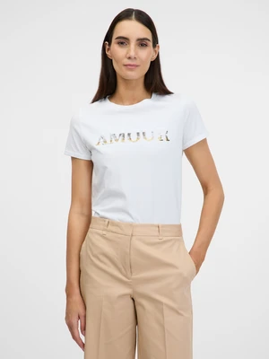 Orsay Women's White T-Shirt with Short Sleeves - Women