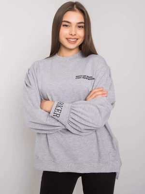 Grey melange cotton sweatshirt