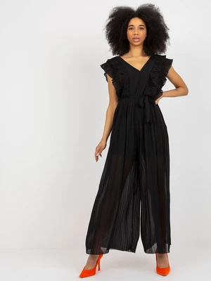 Black women's sleeveless jumpsuit OCH BELLA