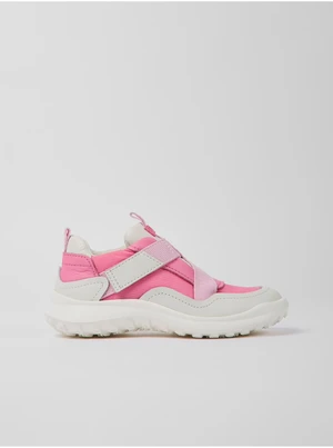 Pink Girls Leather Sneakers Camper - Girls