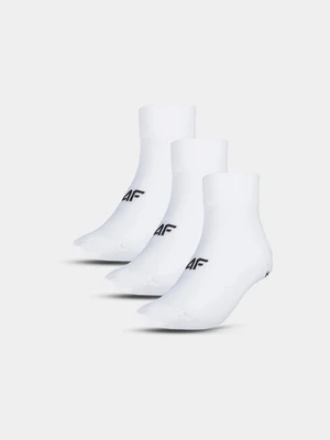 Men's Casual Socks Above the Ankle (3pack) 4F - White