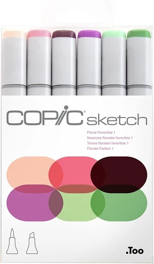 Copic Sketch Tintapatron Floral Favorites 1 6 db