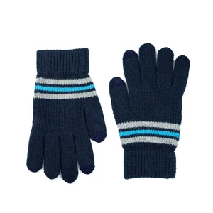 Art Of Polo Man's Gloves Rk22232 Navy Blue