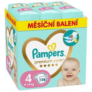 PAMPERS Pleny jednorázové Premium Care vel. 4 (174 ks) 9-14 kg - měsíční balení