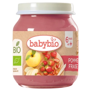 BABYBIO Bio jablko a jahody 6m + 130 g