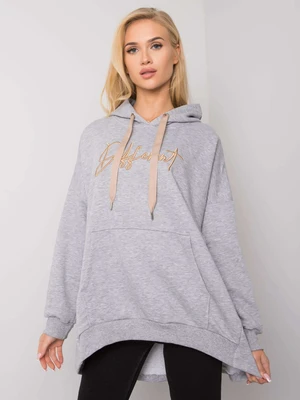 Grey melange cotton sweatshirt