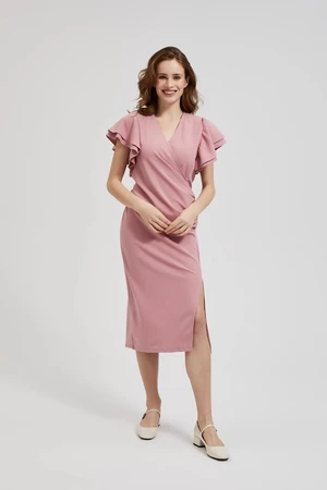 Women's midi dress MOODO - dusty pink