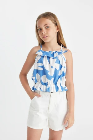 DEFACTO Girl's Patterned Strap Blouse