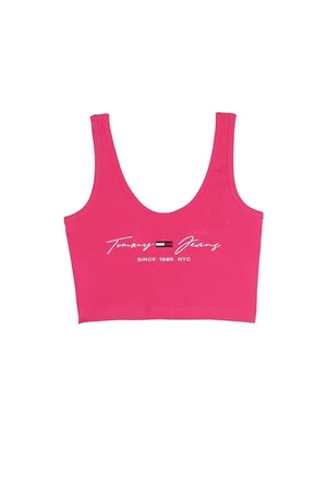 Tommy Jeans Tank top - TJW SCRIPT LINEAR RIB TOP pink