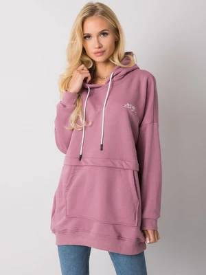 Dirty pink women's kangaroo sweatshirt