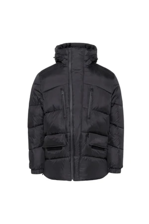 Tommy Jeans Jacket - TJM ASYMMETRIC ZIP PUFFER black