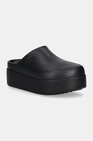 Pantofle Crocs Dylan Platform Clog dámské, černá barva, na platformě, 209869