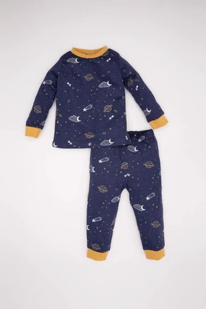 DEFACTO Baby Boy Star Patterned Long Sleeve Cotton Pajama Set