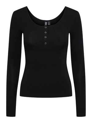 Pieces Dámske tričko PCKITTE Slim Fit 17101437 Black XS