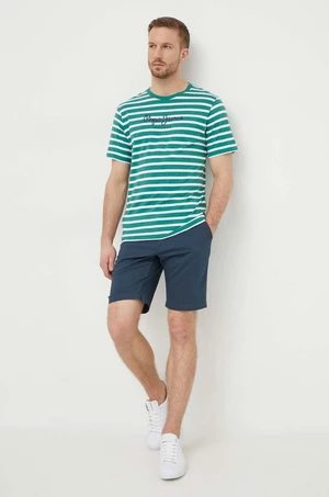 Bavlněné tričko Pepe Jeans STRIPED EGGO zelená barva, PM509407