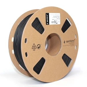 GEMBIRD 3D filament, PLA flexibilní, 1,75mm, 1000g, 3DP-PLA-FL-01-BK,  černá