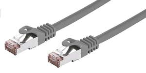 Kabel C-TECH CB-PP6F-3 patchcord Cat6, FTP, šedý, 3m