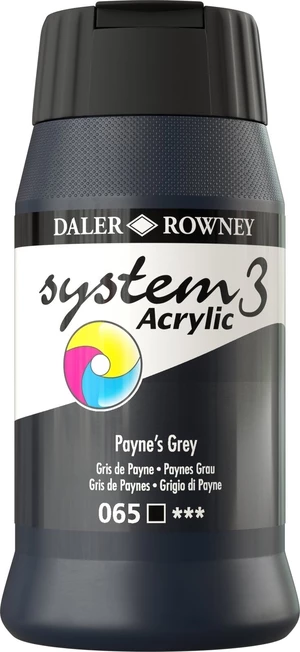 Daler Rowney System3 Vopsea acrilică Payne's Grey 500 ml 1 buc