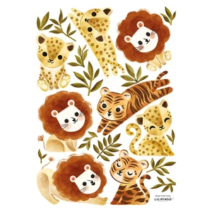 Naklejki dziecięce 30x42 cm Little Jungle Animals – Lilipinso