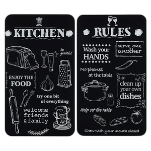 Płyty ochronne na kuchenkę ze szkła hartowanego zestaw 2 szt. 52x30 cm Kitchen Rules – Maximex