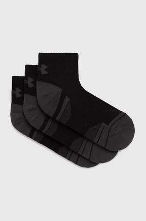 Ponožky Under Armour 3-pack pánské, černá barva, 1379510