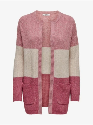 Pink Striped Cardigan JDY Hudson - Women