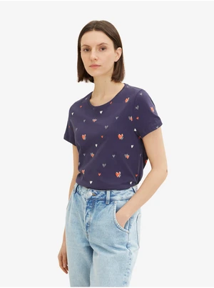 Dark blue Women's Patterned T-Shirt Tom Tailor - Women