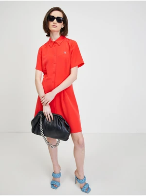 Red Shirt Dress Calvin Klein Jeans - Women