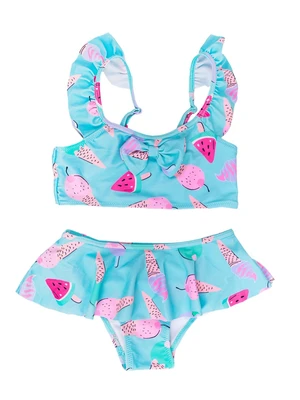 Yoclub Kids's Girls Two-Piece Swimming Costume LKD-0031G-A100