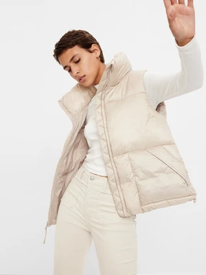 Creamy women's quilted vest GAP