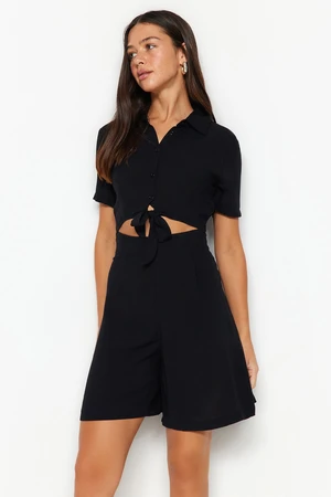 Trendyol Black Tie Woven Jumpsuit