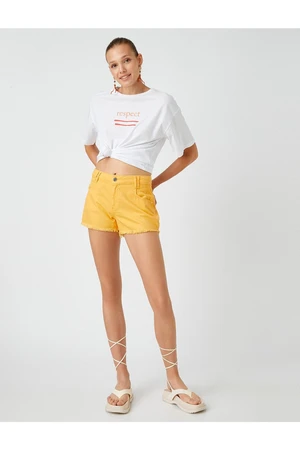 Koton Şahika Ercümen X - Pocket Denim Shorts