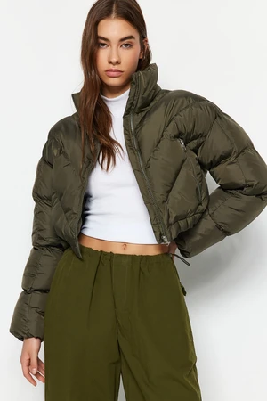 Trendyol Khaki Water-repellent Crop Inflatable Coat