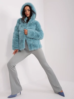 Women's mint fur jacket