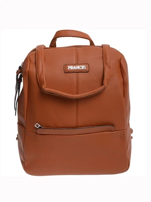 Light brown women's backpack with adjustable straps