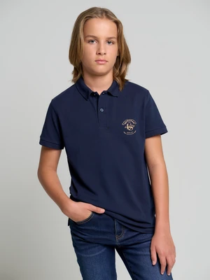 Big Star Man's Polo T-shirt 152258-403 Navy Blue