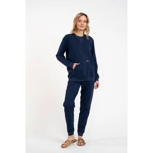 Women's Fox set, long sleeves, long pants - dark blue