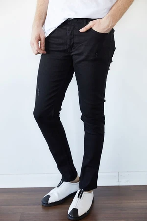 XHAN Black Slim Fit Jeans