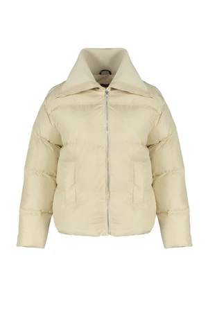 Trendyol Beige Ribbed Collar Detailed, Water-Repellent Inflatable Coat