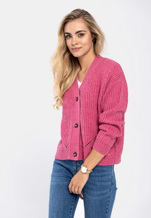 Volcano Woman's Sweater S-FOXY L21157-W24 Pink Melange