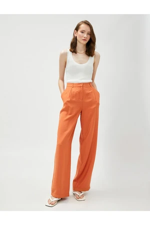 Koton Viscose Palazzo Pants with Pocket